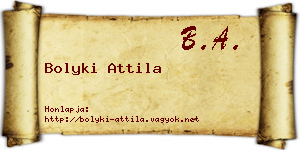 Bolyki Attila névjegykártya